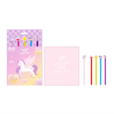 Set Cartoleria Unicorno 5Matite, Gomma, Bloc notes